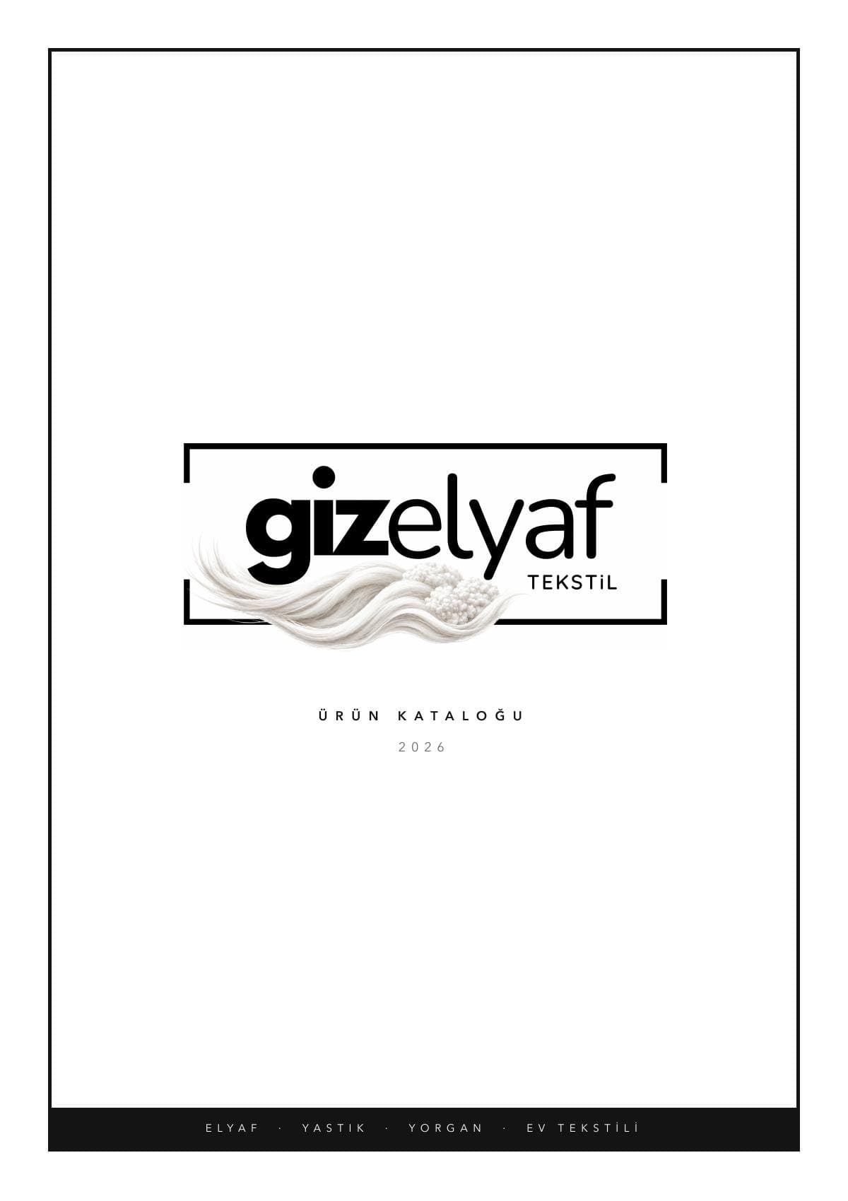 Gizelyaf Tekstil 2026 ürün kataloğunun kapağı